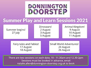 Summer play and learn sessions 2021